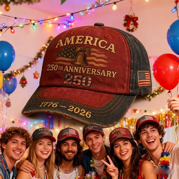 Bald 250th Anniversary 1776 2026 USA Embroidered Cap LM32 669027 - Image 4