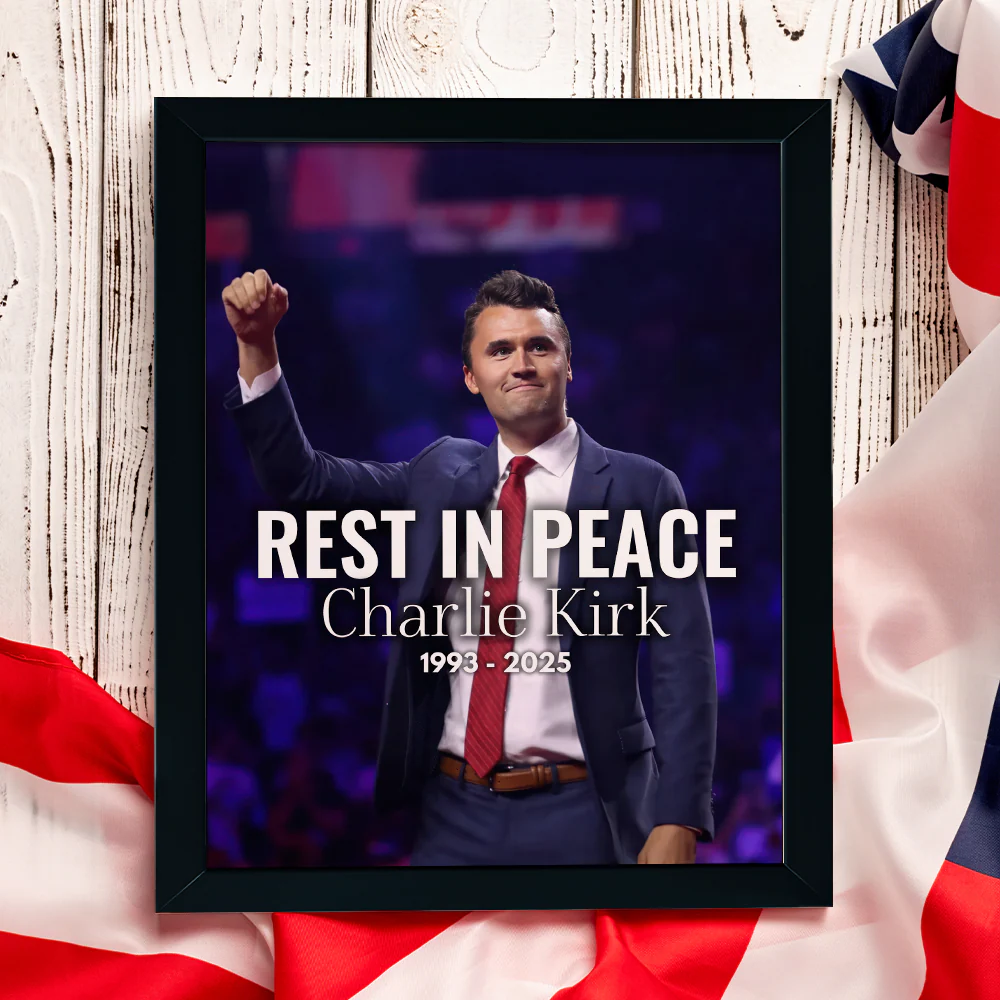 Pray For Charlie Kirk Memorial Picture Frame LM32 65503 - Image 2