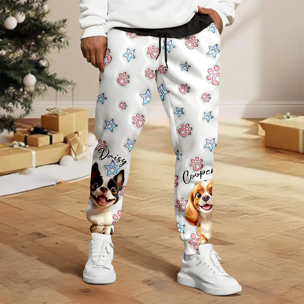 Custom Baby Dog Of Mom 3D Effect Sweatpants For Dog Lovers LM32 895935 - Image 2