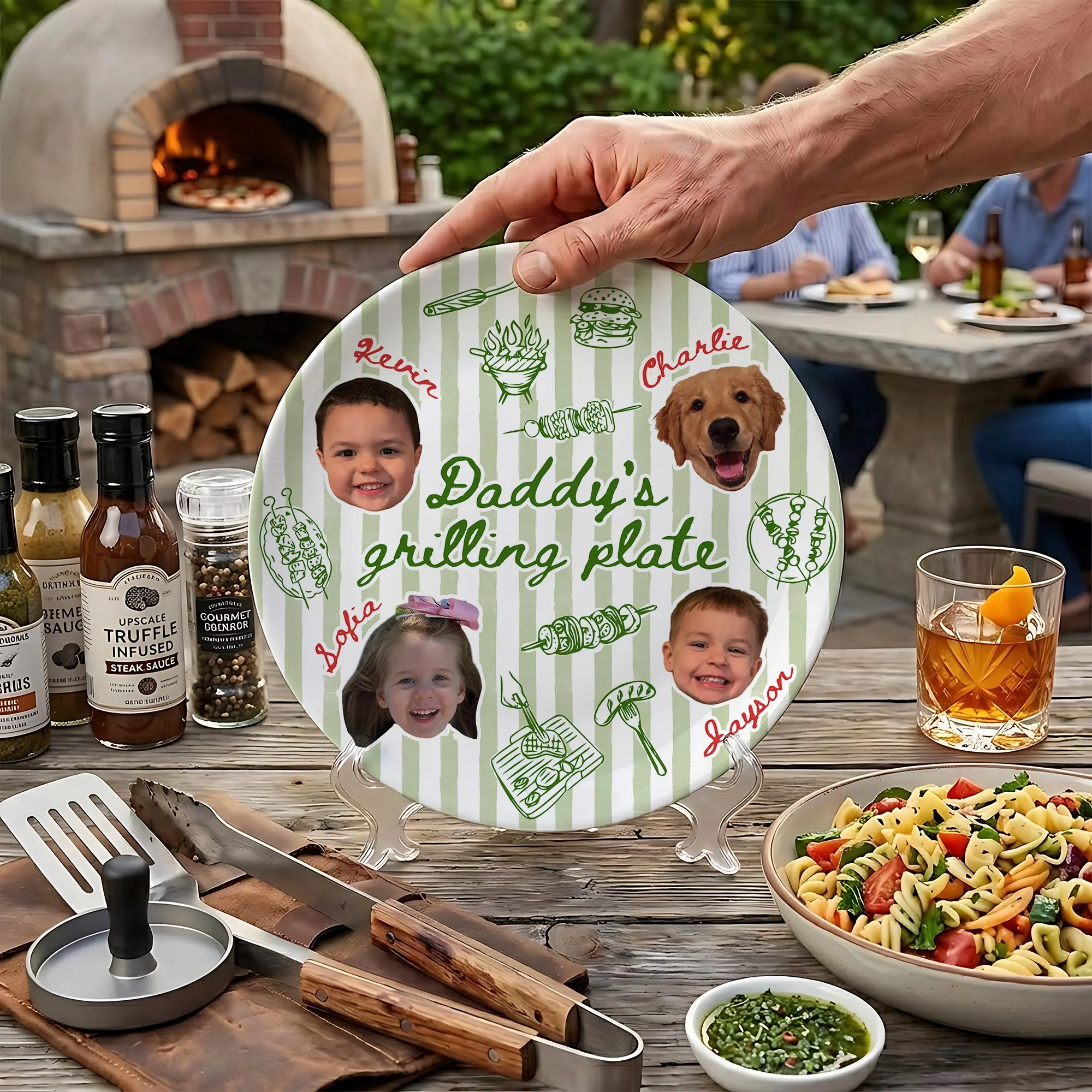 Custom Baby Face Daddy's Grilling Platter - Father’s Day Gift for Dad LM32 669167 - Image 2