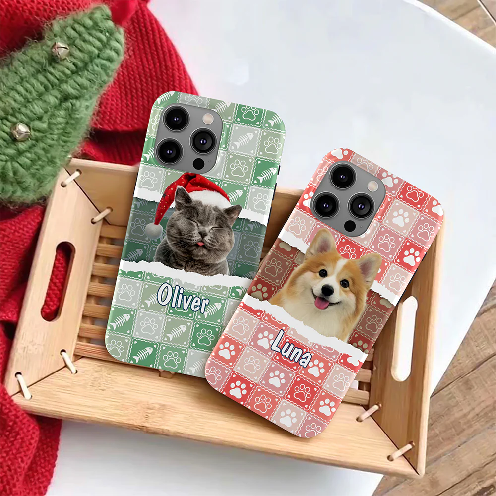 Custom Cute Dog Cat Photo Hide And Seek Paw Phone Case Gift LM32 895621 - Image 6
