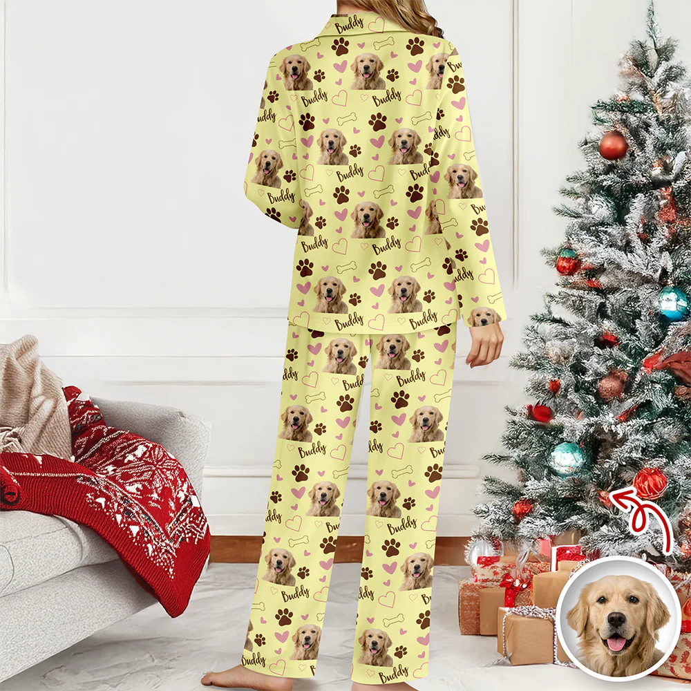 Custom Cute Dog Face Lovely Pattern Christmas Pajamas For Dog Lovers LM32 895725 - Image 8