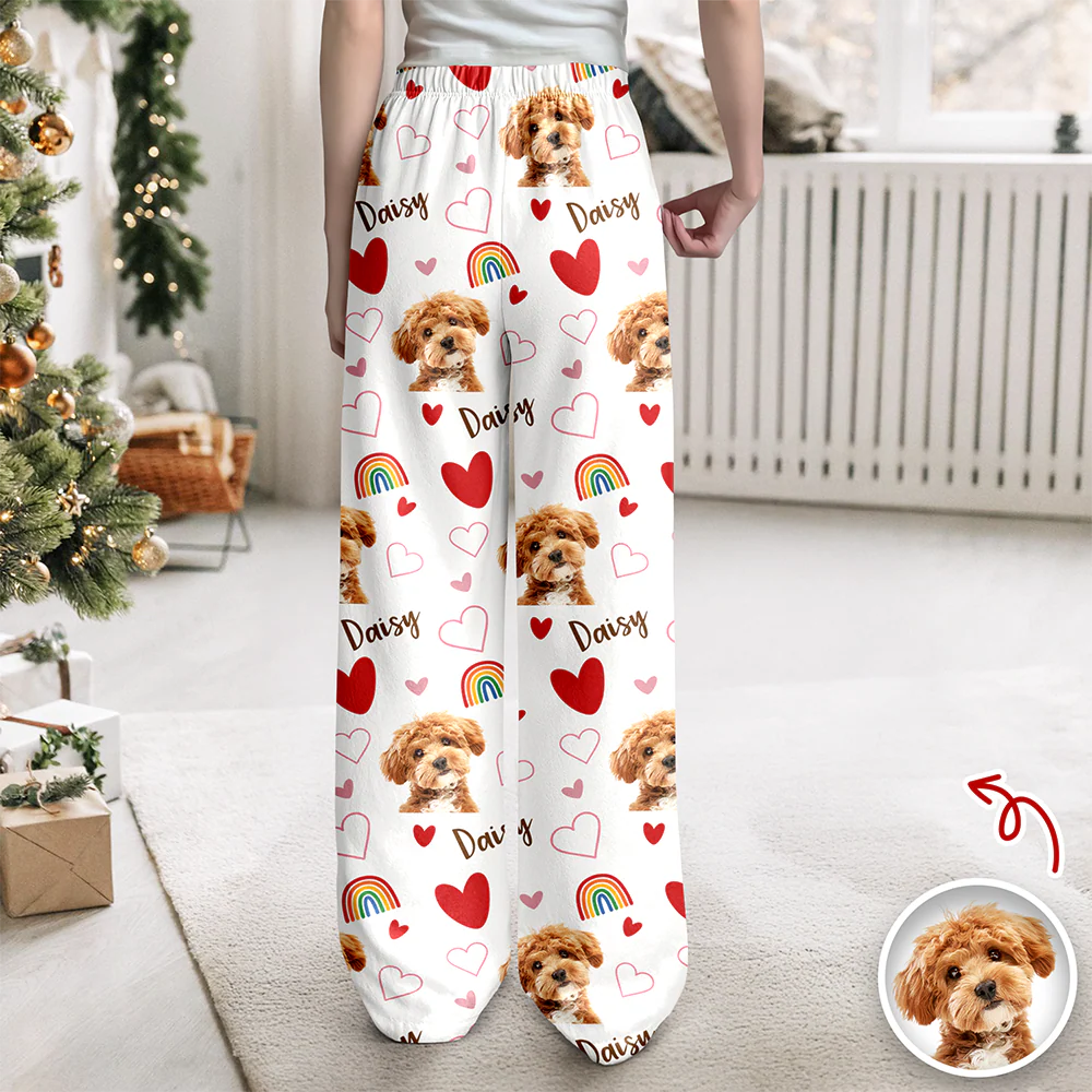 Custom Cute Dog Face Lovely Pattern Christmas Sweatpants For Dog Lovers LM32 895727 - Image 5