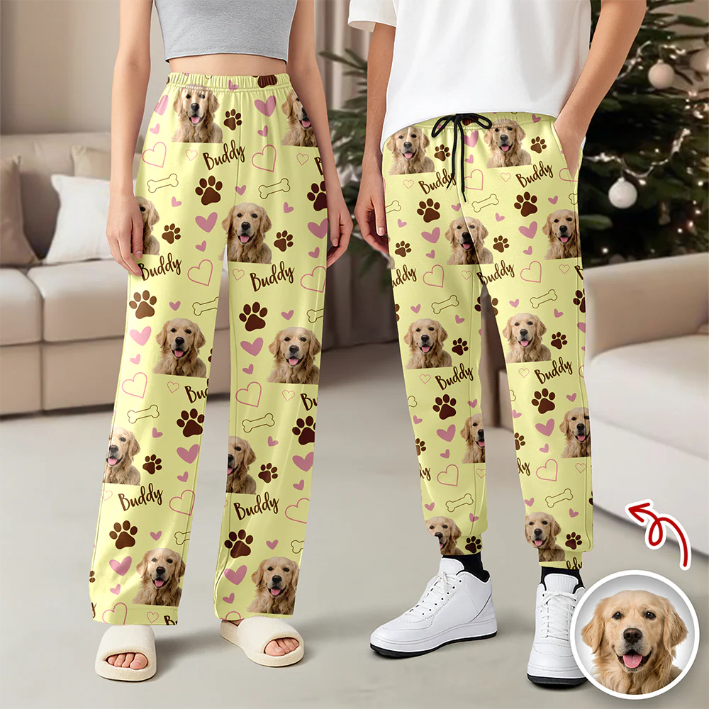 Custom Cute Dog Face Lovely Pattern Christmas Sweatpants For Dog Lovers LM32 895727 - Image 7
