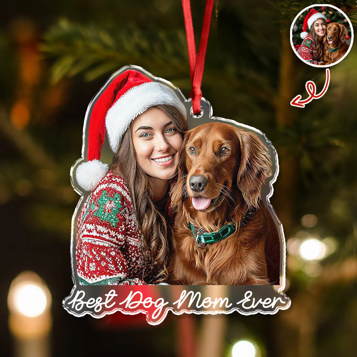 Custom Cute Dog Photo Memories 2025 Christmas Acrylic Ornament LM32 895987 - Image 5