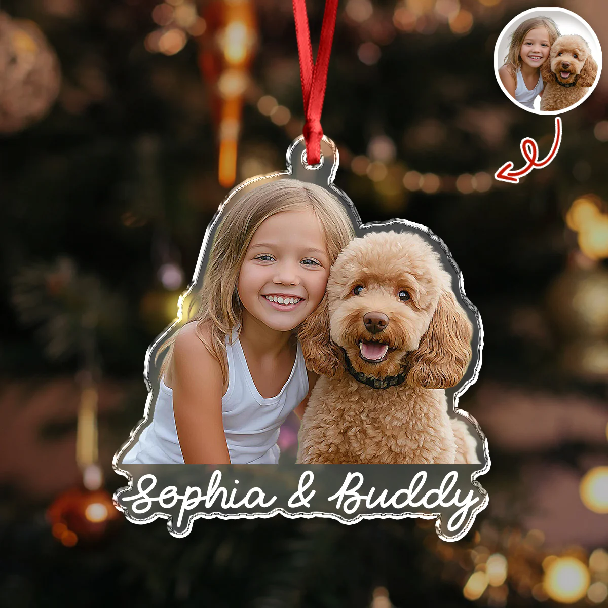 Custom Cute Dog Photo Memories 2025 Christmas Acrylic Ornament LM32 895987 - Image 7