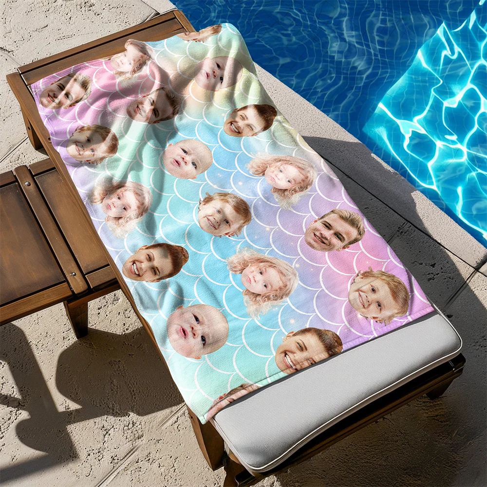 Custom Cute Human Face Tropical Party Summer Beach Towels LM32 893469 - Image 5