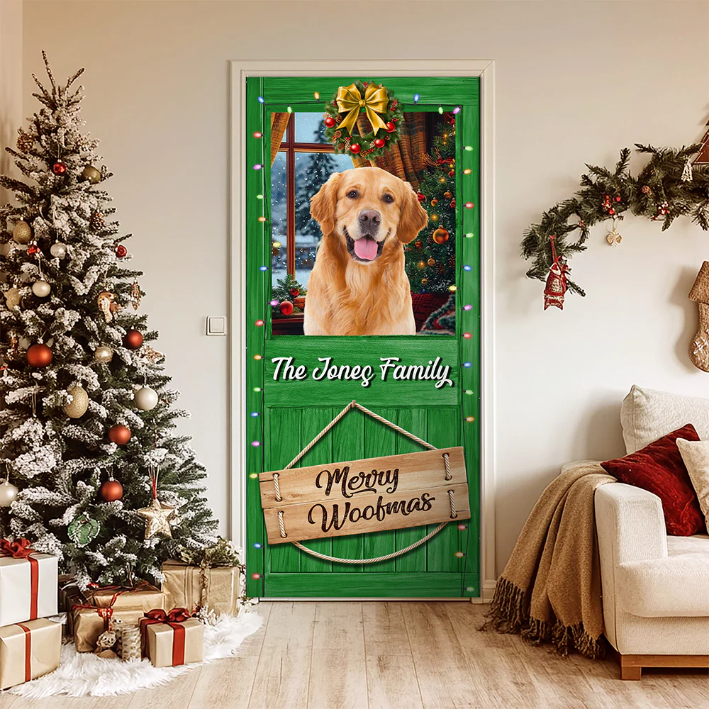 Custom Cute Photo Merry Woofmas Decoration Door Cover LM32 895679 - Image 5