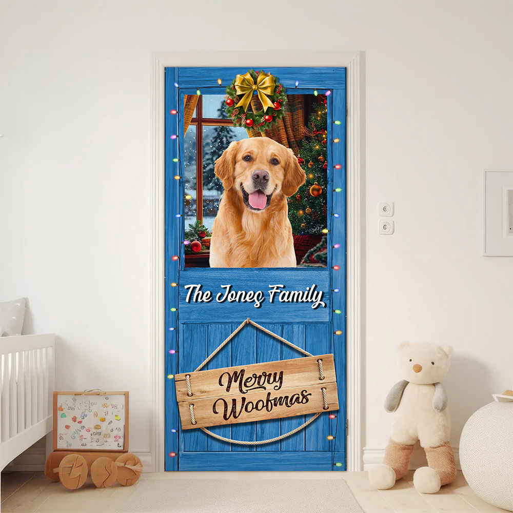 Custom Cute Photo Merry Woofmas Decoration Door Cover LM32 895679 - Image 9