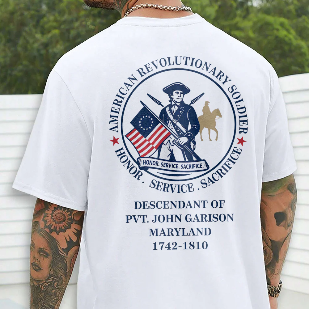 Custom Descendant Of A Patriot - Honor, Service Sacrifice Bright Backside Shirt LM32 895547 - Image 4