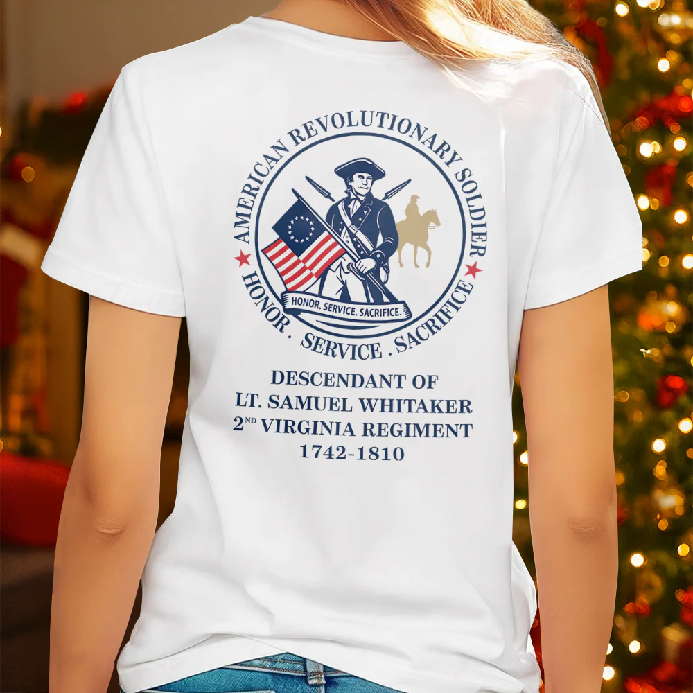 Custom Descendant Of A Patriot - Honor, Service Sacrifice Bright Backside Shirt LM32 895547 - Image 5