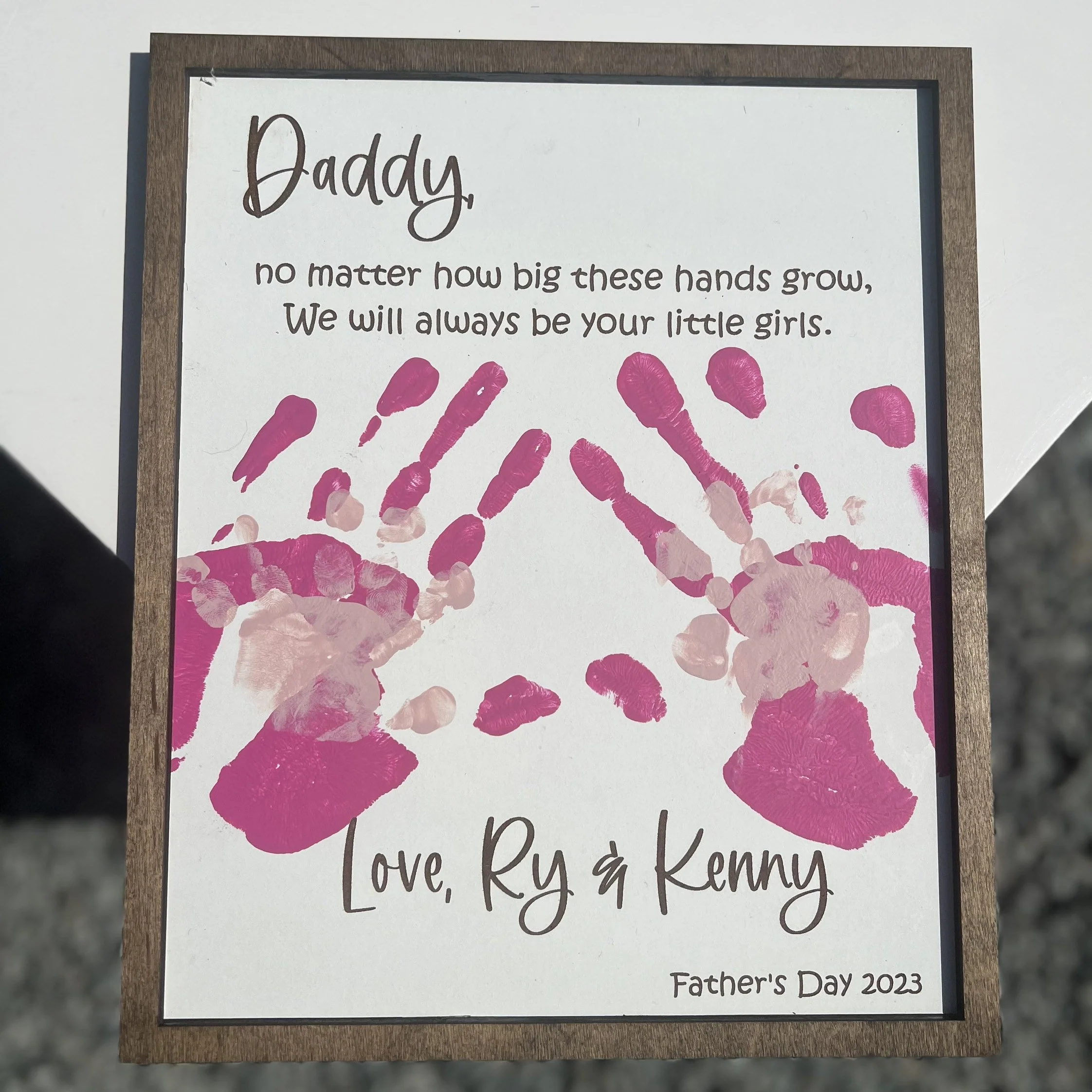Custom DIY Wooden Always Be Daddy's Buddy - Father's Day Handprint Sign Gift LM32 668997 - Image 3