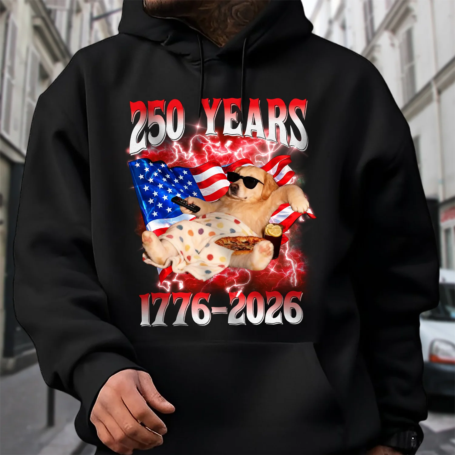 Custom Dog Cat Photo American Eagle Flag 250th America Anniversary Dark Shirt LM32 899083 - Image 4