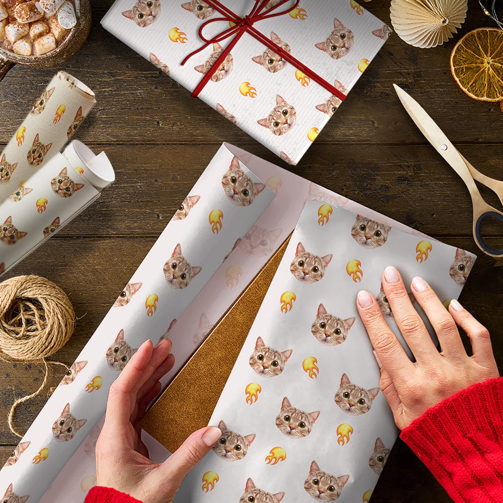 Custom Dog Cat Photo With Icon Decoration Wrapping Paper For Pet Lovers LM32 891961 - Image 3