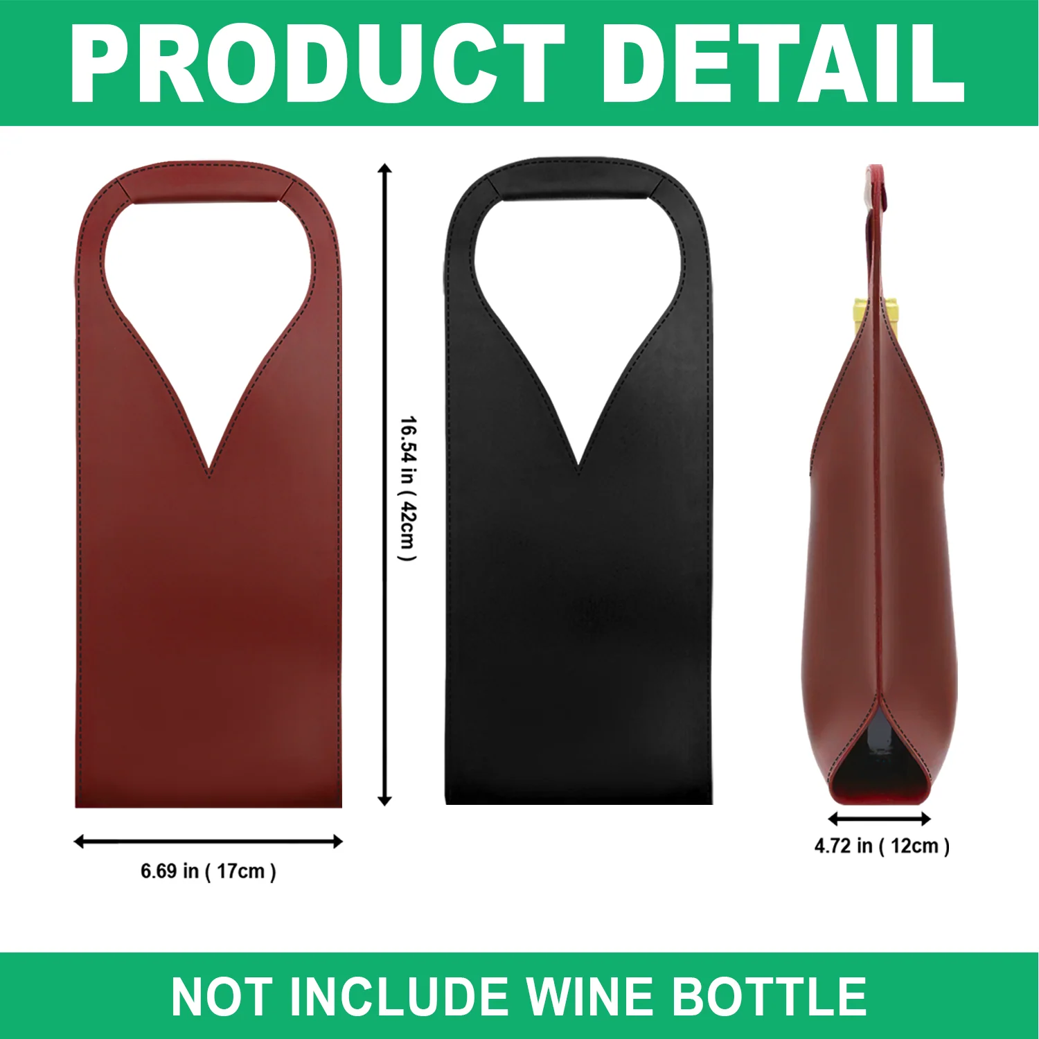 Custom Dog Photo Dad Of A Spoiled Rotten Dog Leather Wine Bag LM32 893879 - Image 7