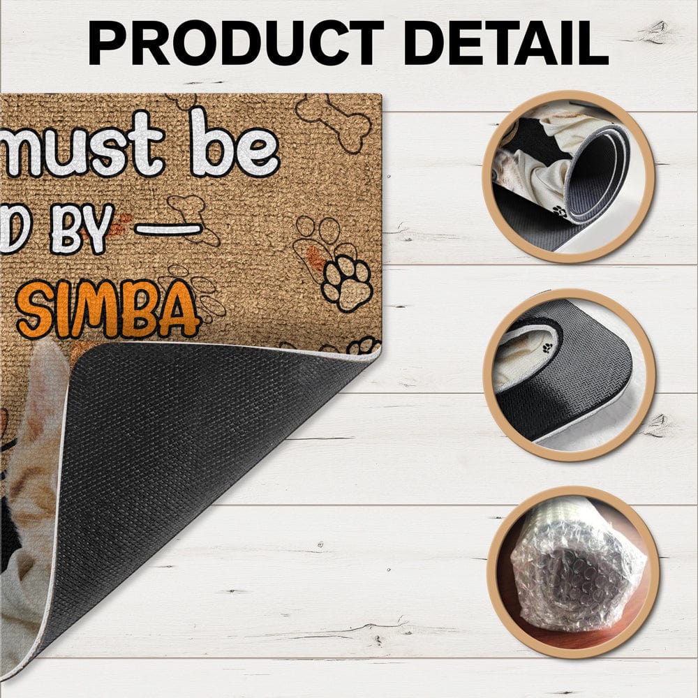 Custom Dog Photo Visitors Must Be Approved By This Dog Doormats LM32 893087 - Image 5