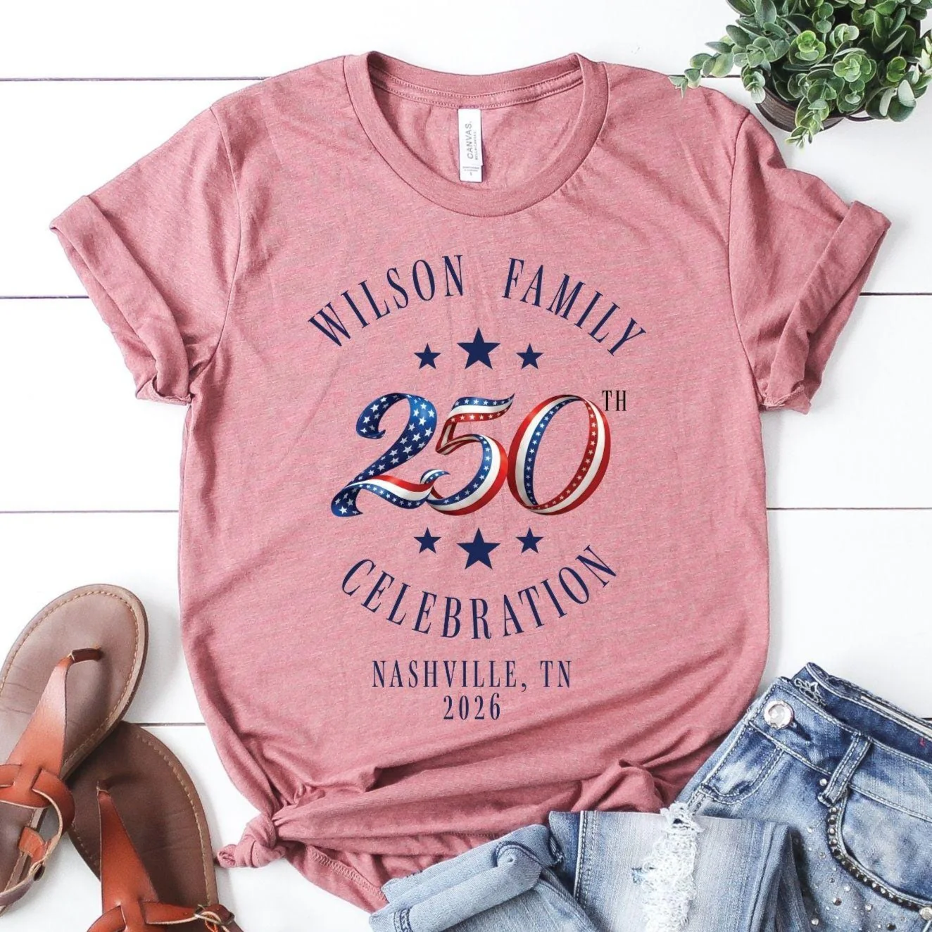 Custom Family 250th Celebration Shirt, Patriotic America Basic Tee LM32 669211 - Image 2