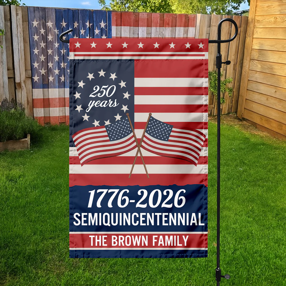 Custom Family Name Semiquincentennial 250th Anniversary Patriotic Garden Flag LM32 895865 - Image 10