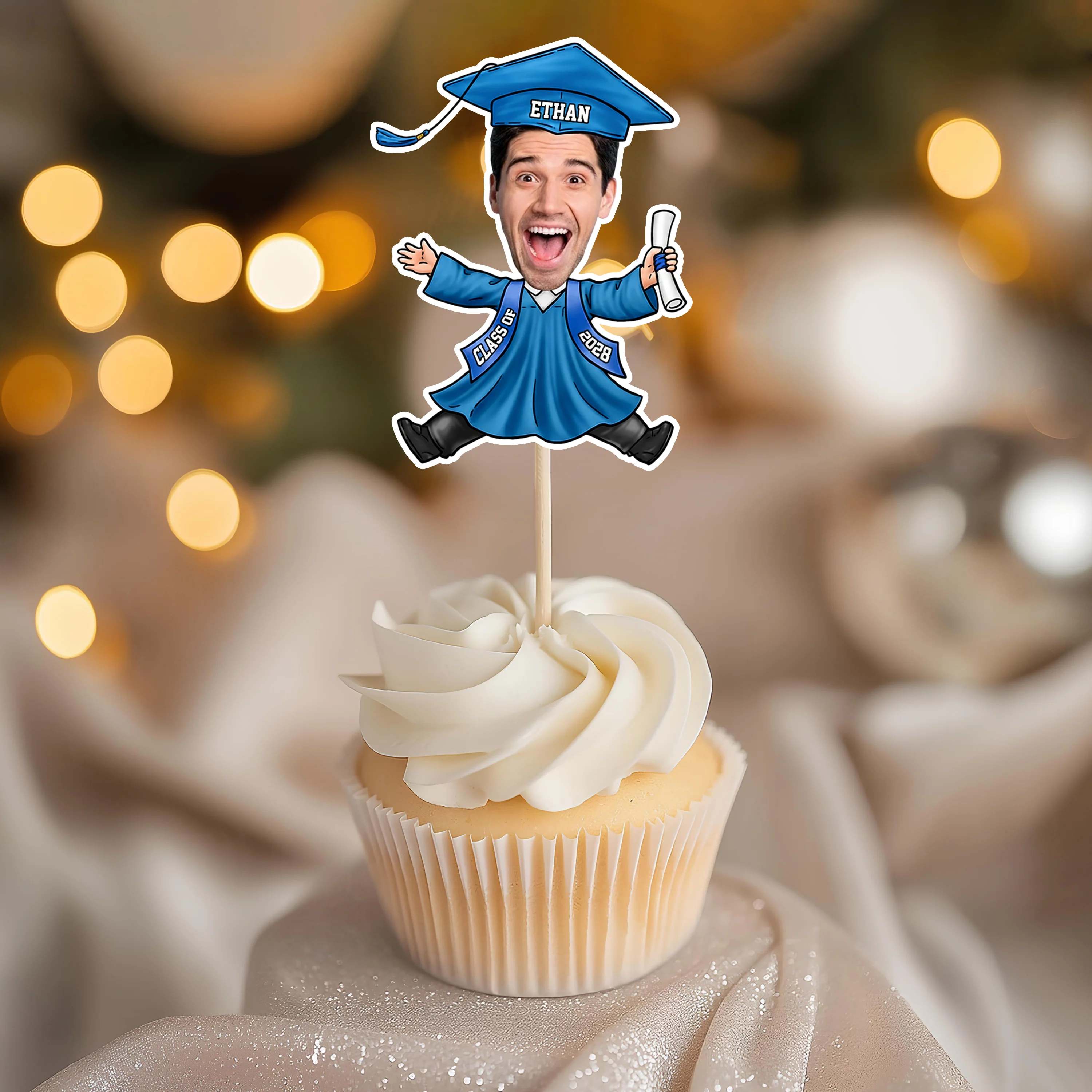 Custom Funny Face Class of 2026 Graduation Decoration Cupcake Toppers LM32 893143 - Image 10