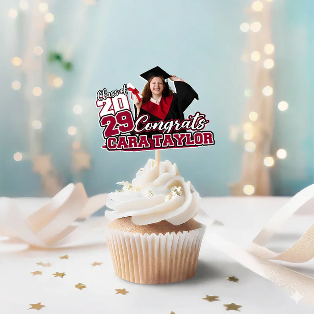 Custom Funny Face Congrats Graduation Party Decoration Cupcake Toppers LM32 893195 - Image 8