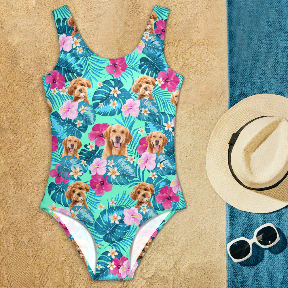 Custom Funny Photo Swimsuit Tropical Style Summer Vibes LM32 893673 - Image 4