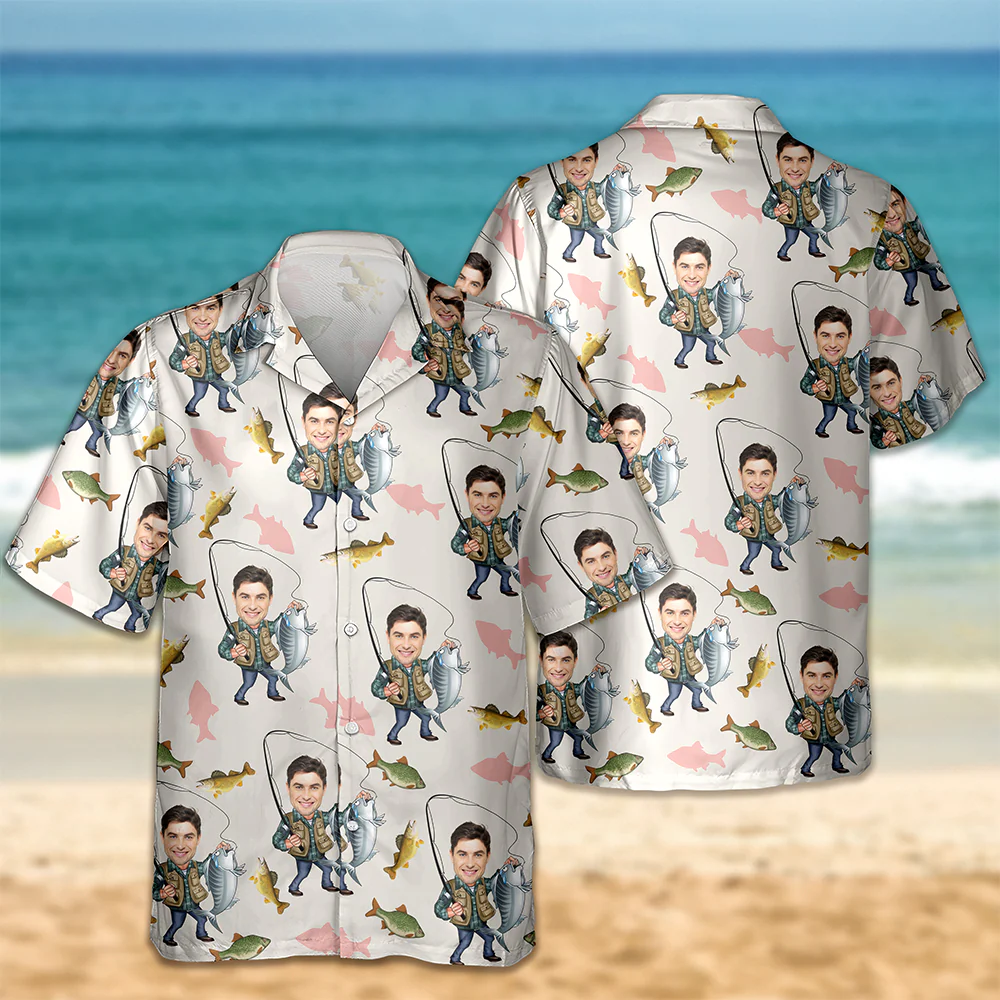 Custom Human Face Bass Fishing Hawaii Shirt For Fisherman LM32 893335 - Image 7