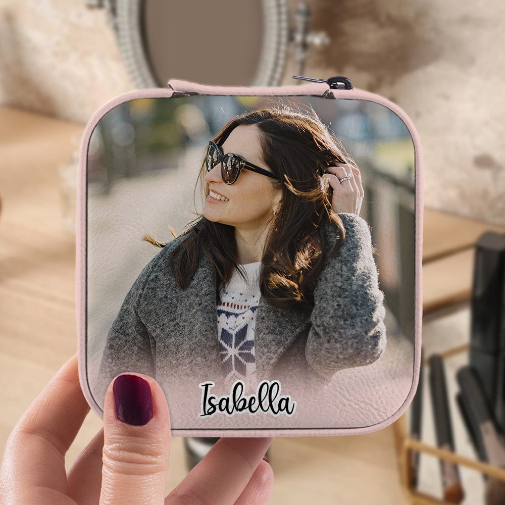 Custom Human Photo With Name Christmas Personalized Gift Jewelry Travel Box TH10 891773 - Image 2