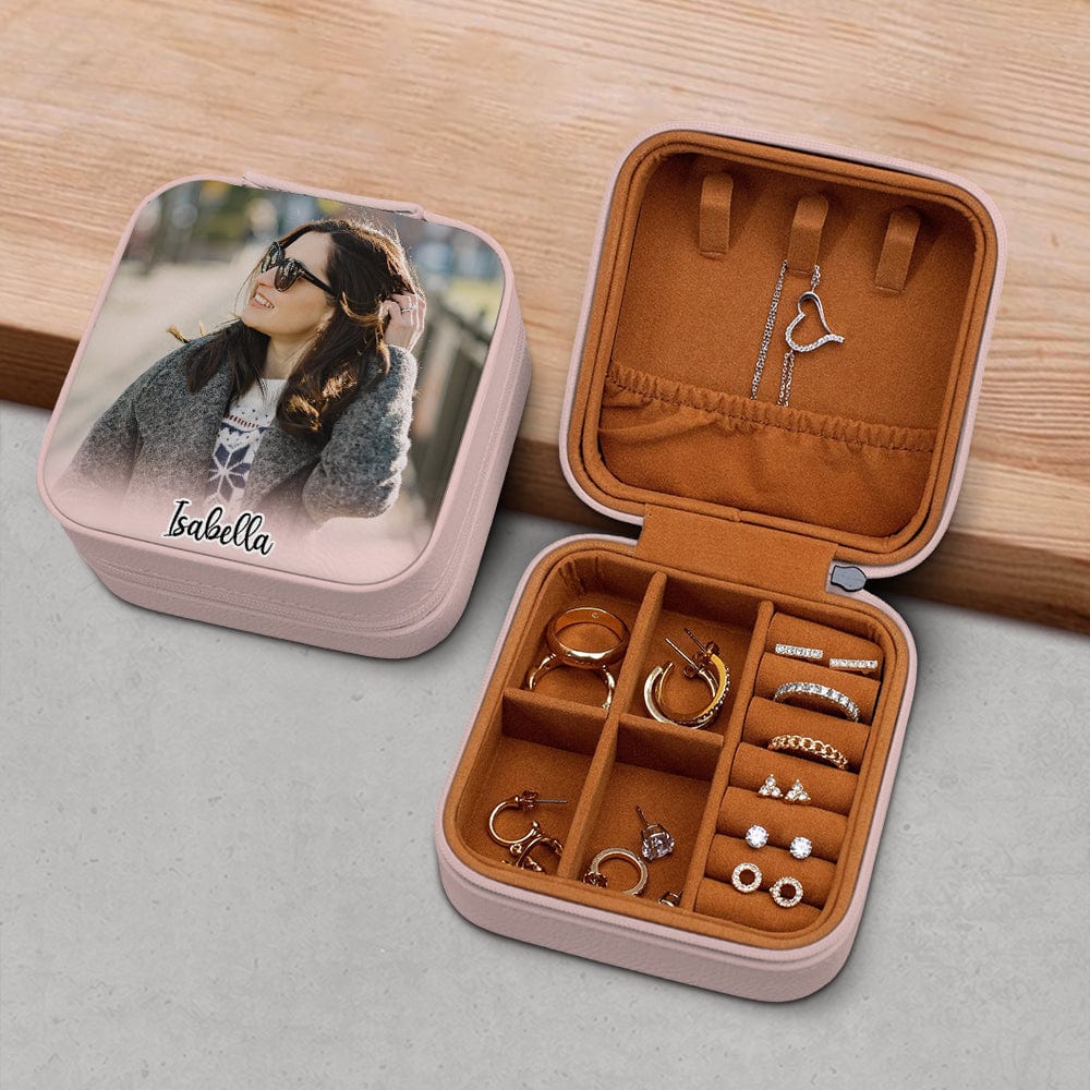 Custom Human Photo With Name Christmas Personalized Gift Jewelry Travel Box TH10 891773 - Image 3