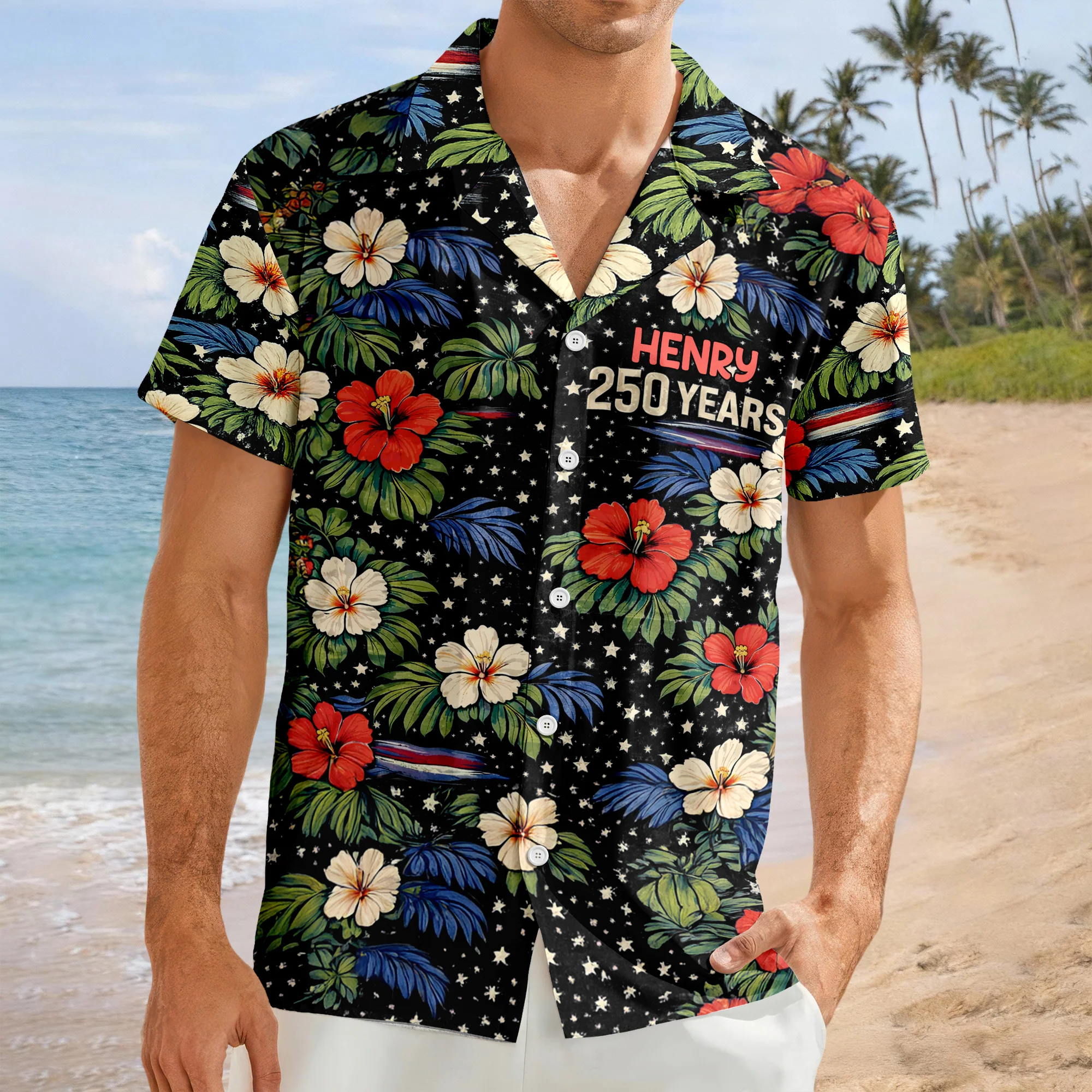 Custom Name 250 Years Semiquincentennial Eagles Tropical Hawaii Shirt LM32 899109 - Image 6