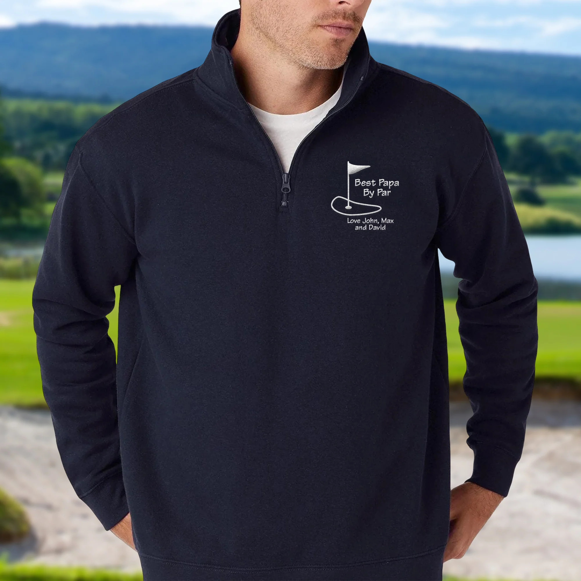 Personalized Life Is Full Of Important Choices Embroidered Golf Quarter Zip Sweater, Unique Golf Enthusiast Gift LM32 897599 - Image 2