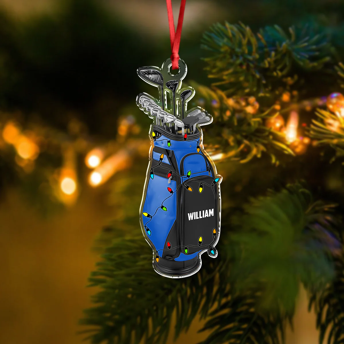 Custom Name Golf Backpacks Christmas Acrylic Ornament LM32 893837 - Image 3