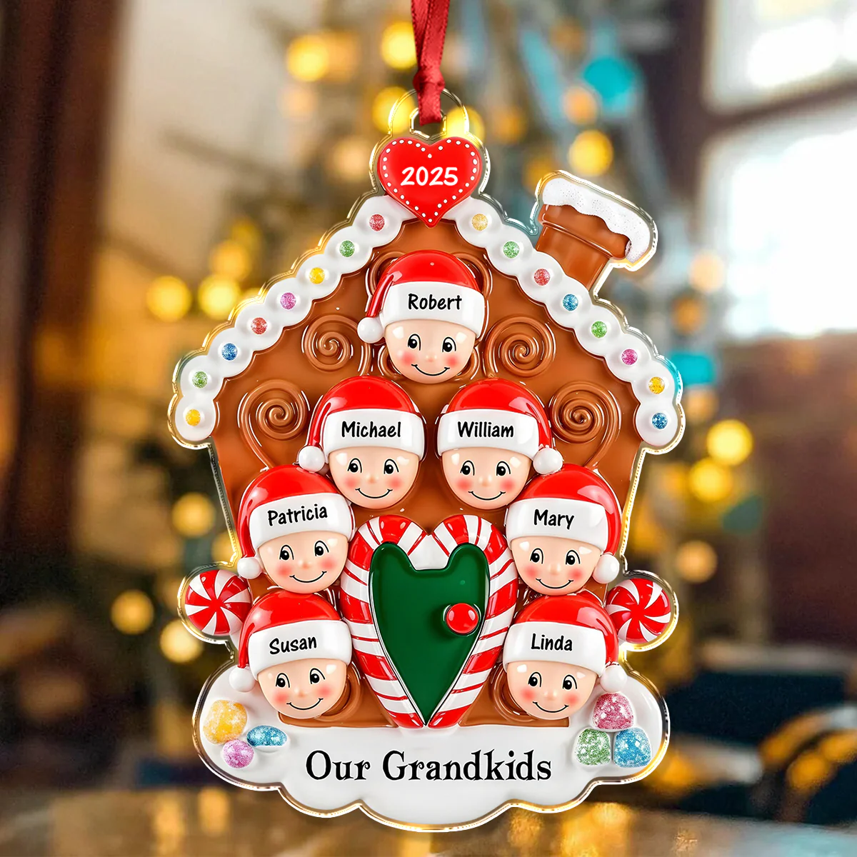 Custom Name Our Grandkids Merry Christmas Family Acrylic Ornament LM32 895523 - Image 5