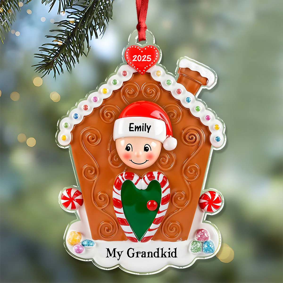 Custom Name Our Grandkids Merry Christmas Family Acrylic Ornament LM32 895523 - Image 8
