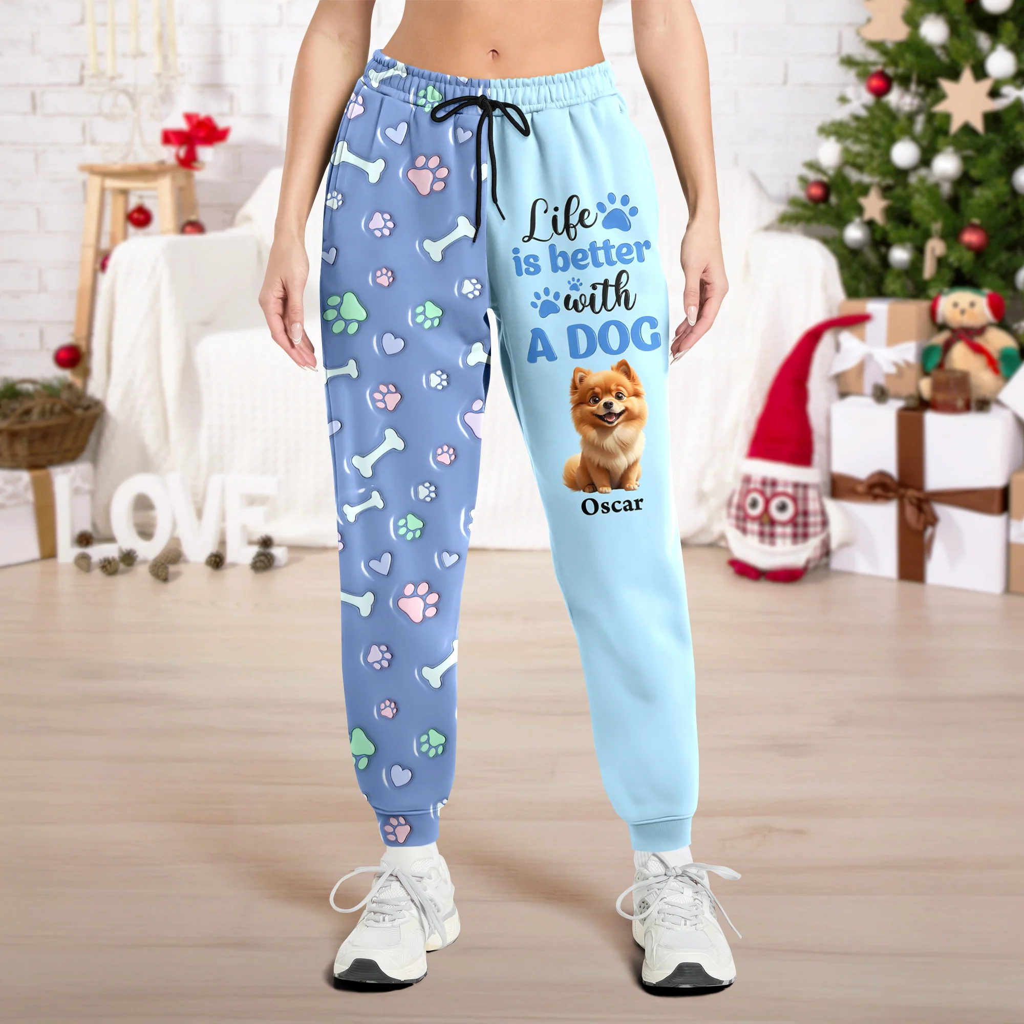 Custom Dog Name Life Is Better With Dogs 3D Effect Sweatpants LM32 895927 - Image 13