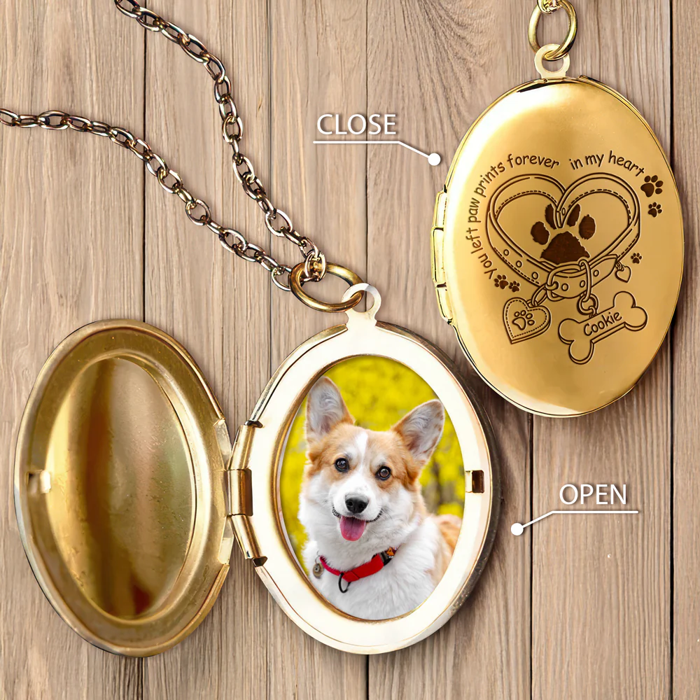 Custom Pet Photo A Big Piece Of My Heart Live In Heaven Memorial Locket Necklace LM32 893325 - Image 6