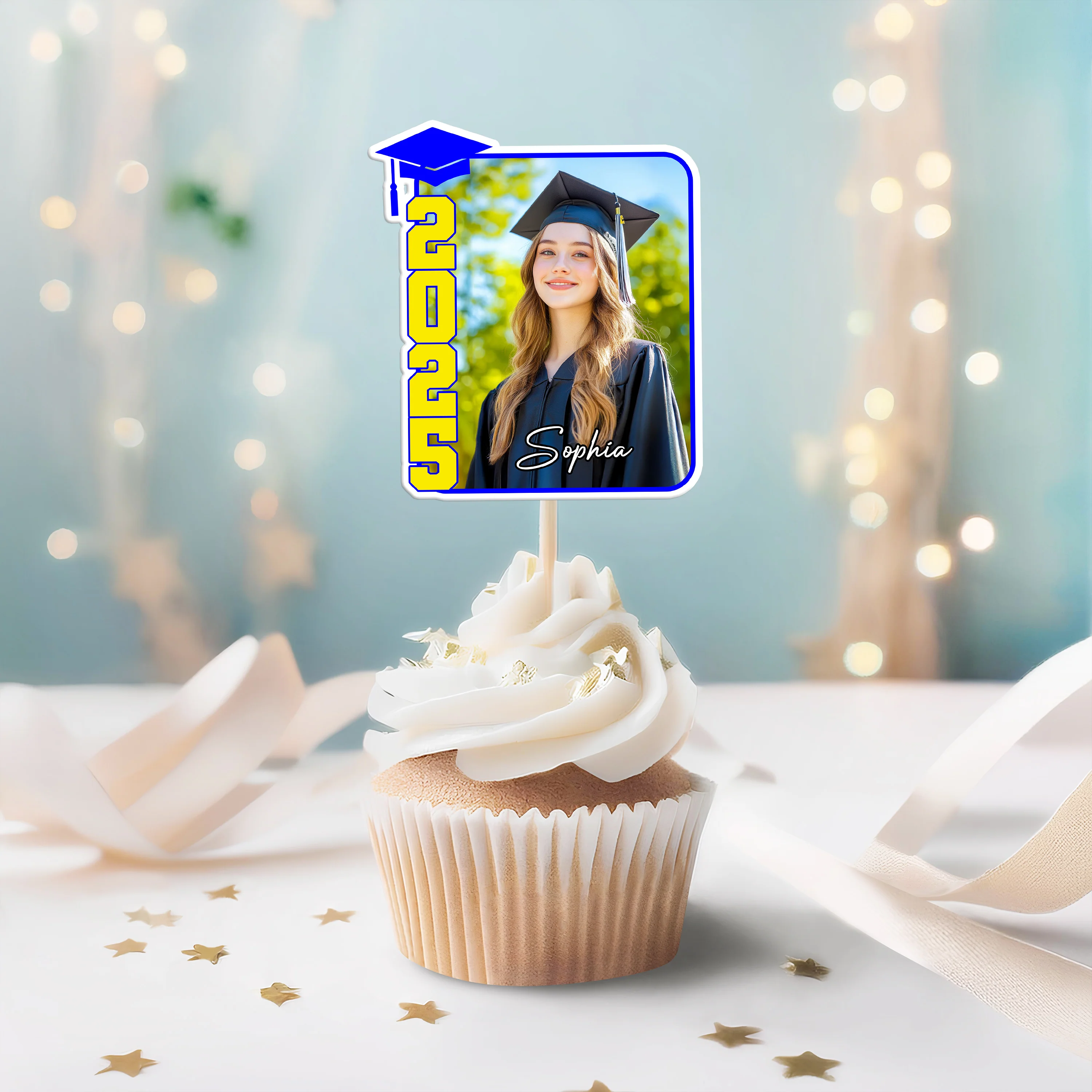 Custom Photo 2026 Graduation Party Decoration Cupcake Toppers LM32 893265 - Image 2