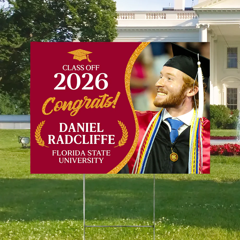 Custom Photo Congrats Class Of 2026 Glitter Graduation Yard Sign Party LM32 899439 - Image 8