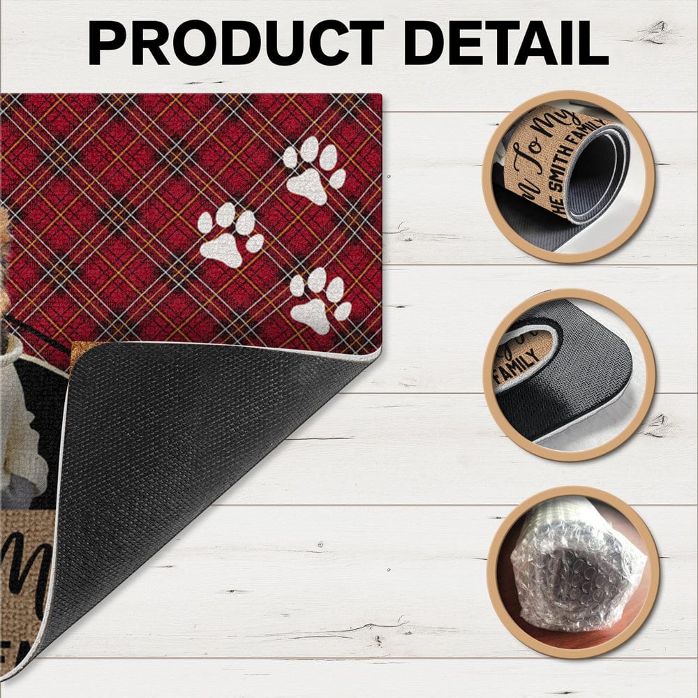 Custom Photo Cute Dog Cat Welcome To Our Home Doormat LM32 893065 - Image 5