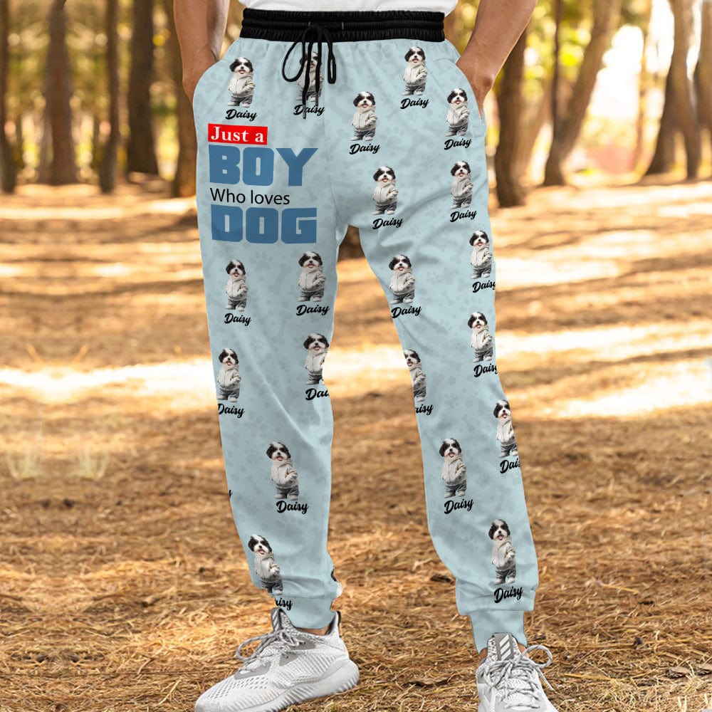 Custom Photo Cute Pet Just A Girl Who Loves Dog Cat Sweatpants LM32 893089 - Image 3