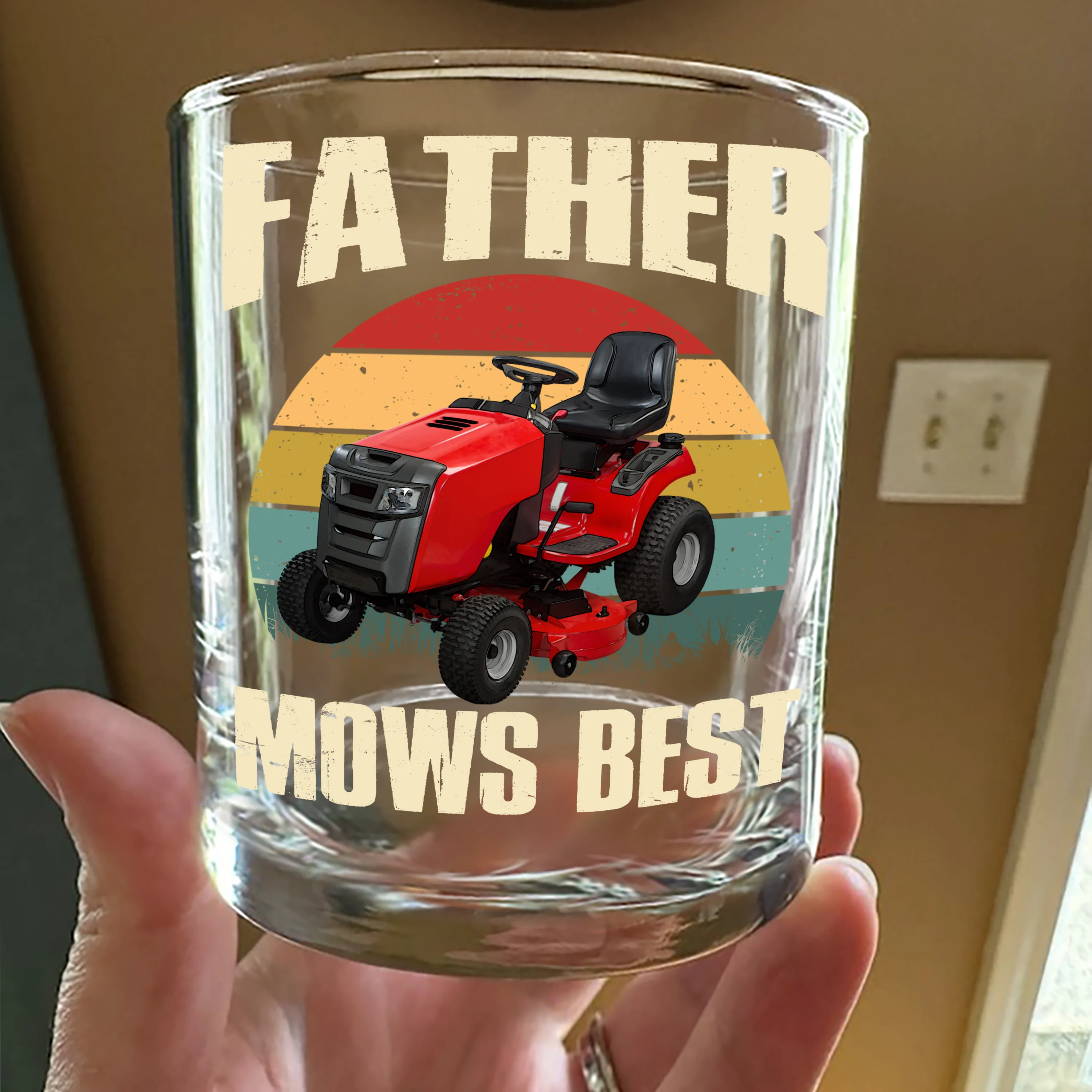 Custom Photo Father Mows Best Retro Whiskey Glass For Father Day LM32 893637 - Image 3