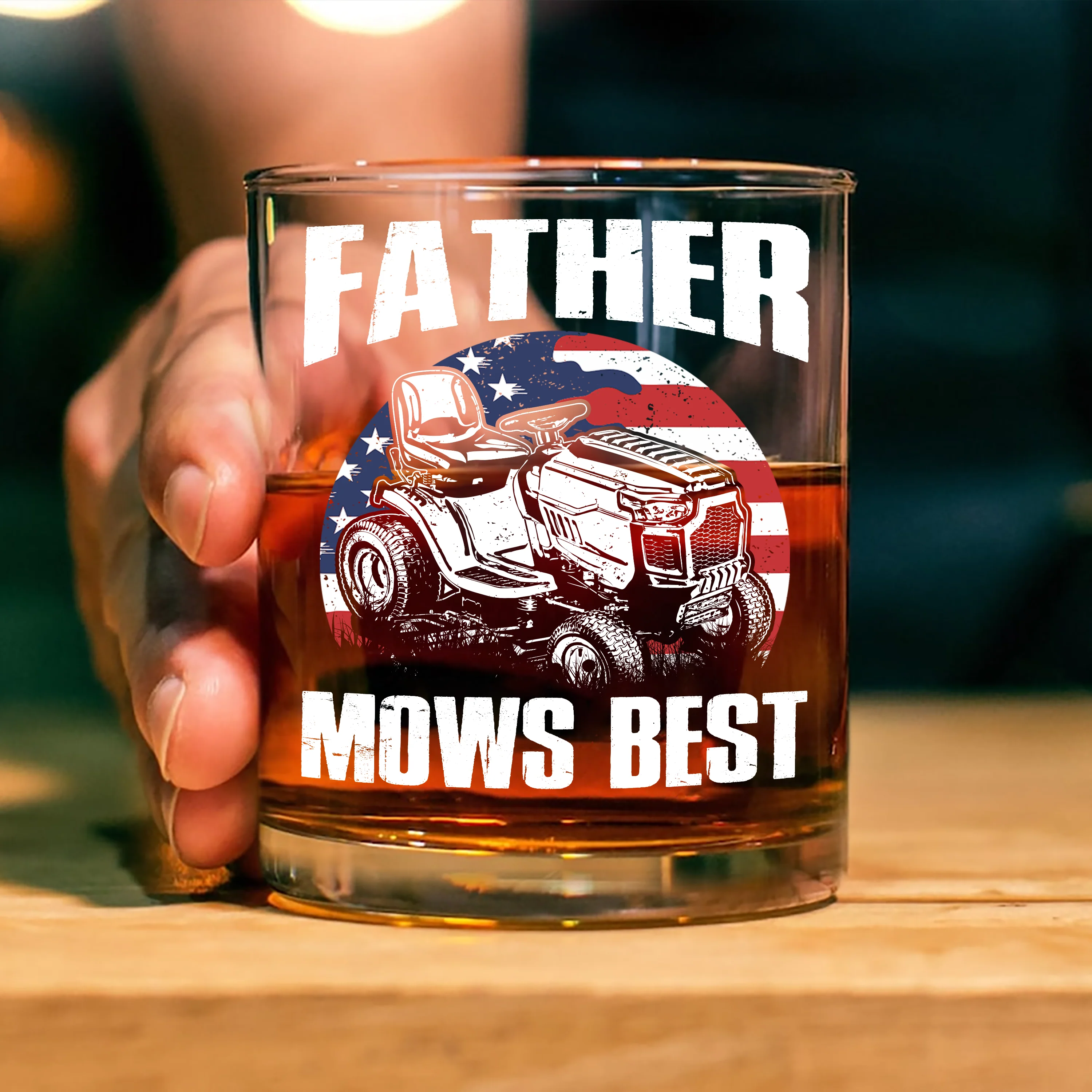 Custom Photo Father Mows Best Retro Whiskey Glass For Father Day LM32 893637 - Image 4
