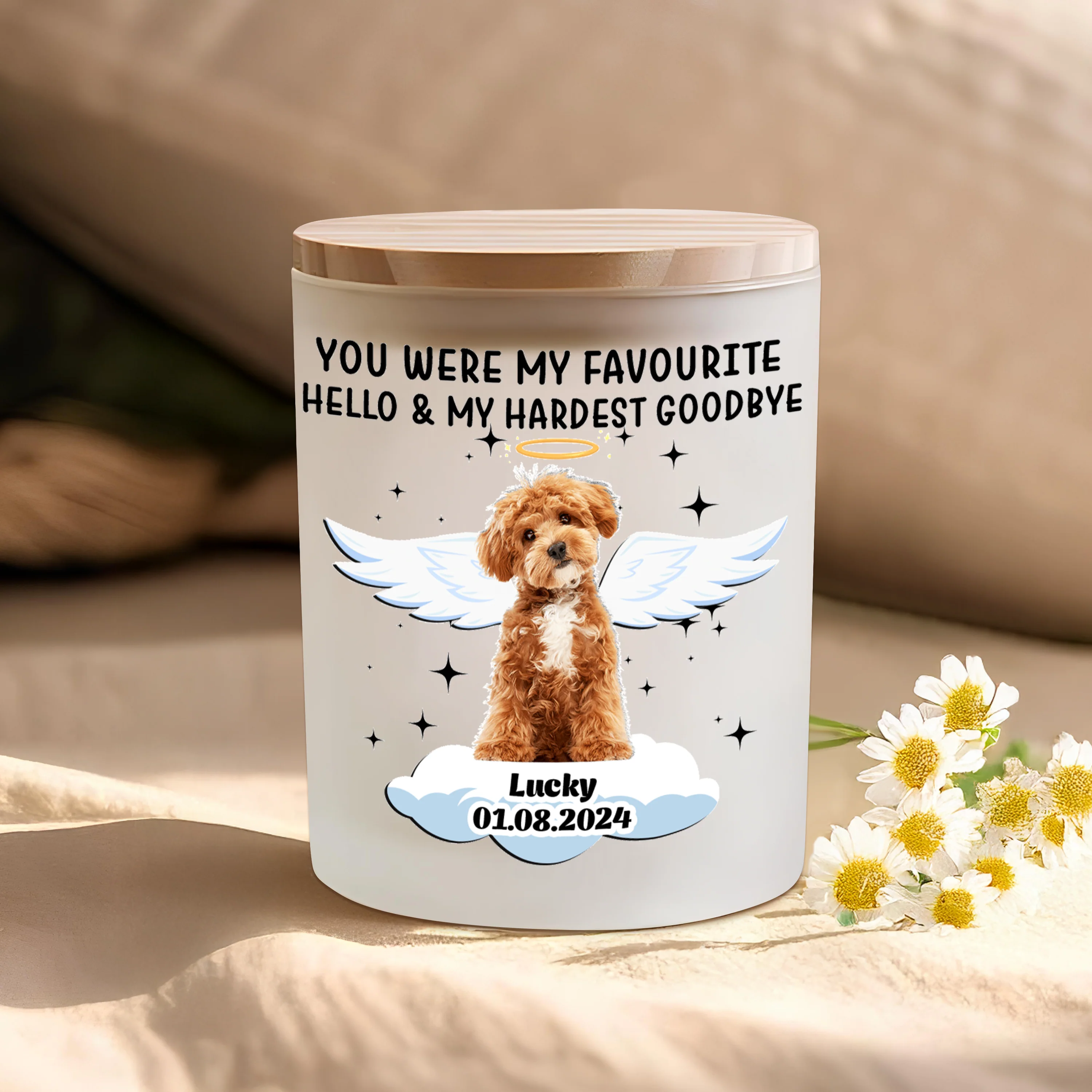 Custom Photo Forever In My Heart Memorial Glass Jar With LED Candle LM32 893503 - Image 2