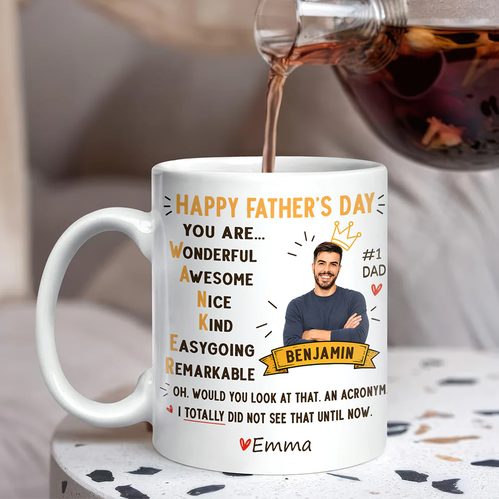 Custom Photo Funny Dad Acronym Mug, Joke Gift for Dad, Father's Day LM32 669085 - Image 5