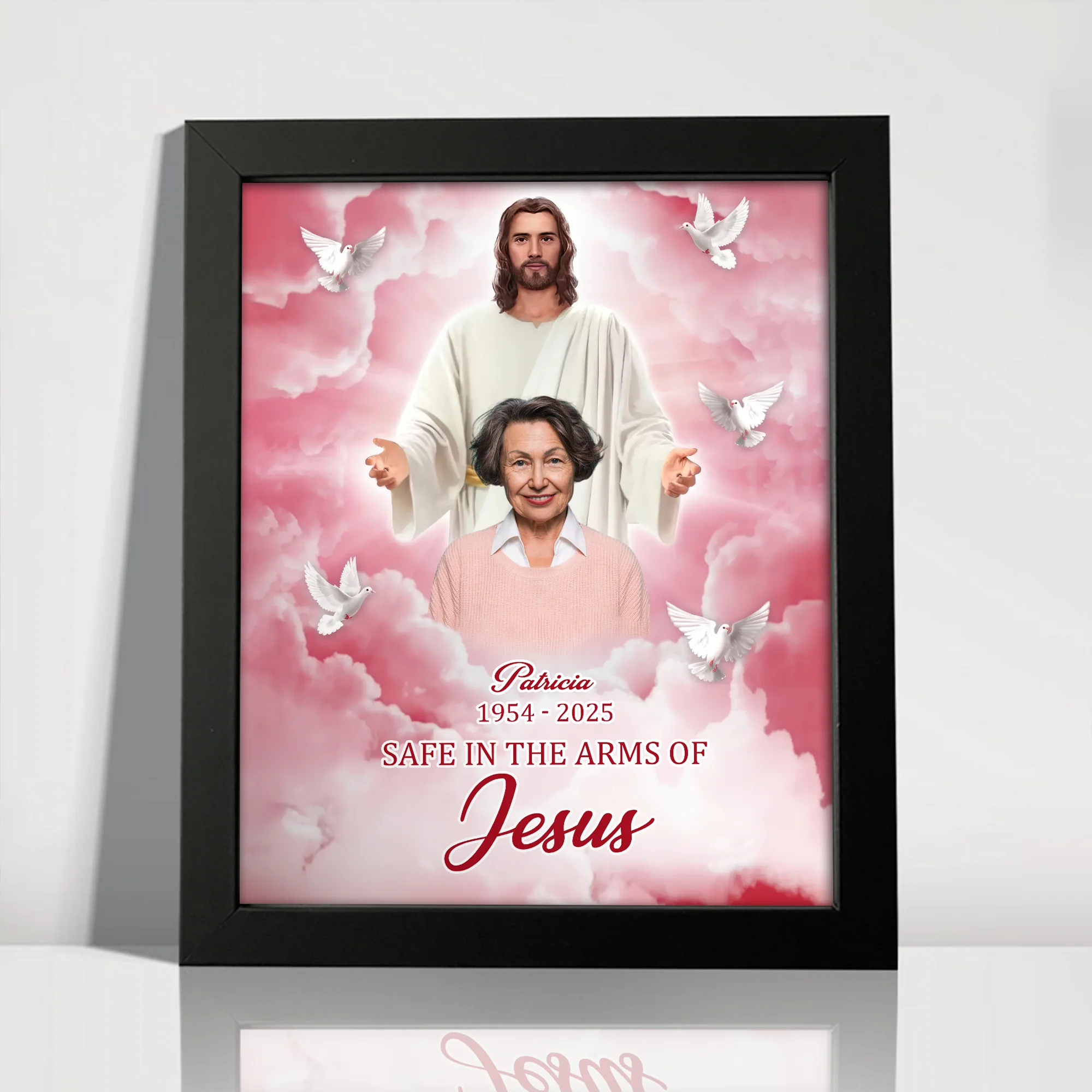 Custom Photo God Took You Home To Be With Him Memorial Picture Frame LM32 893193 - Image 2