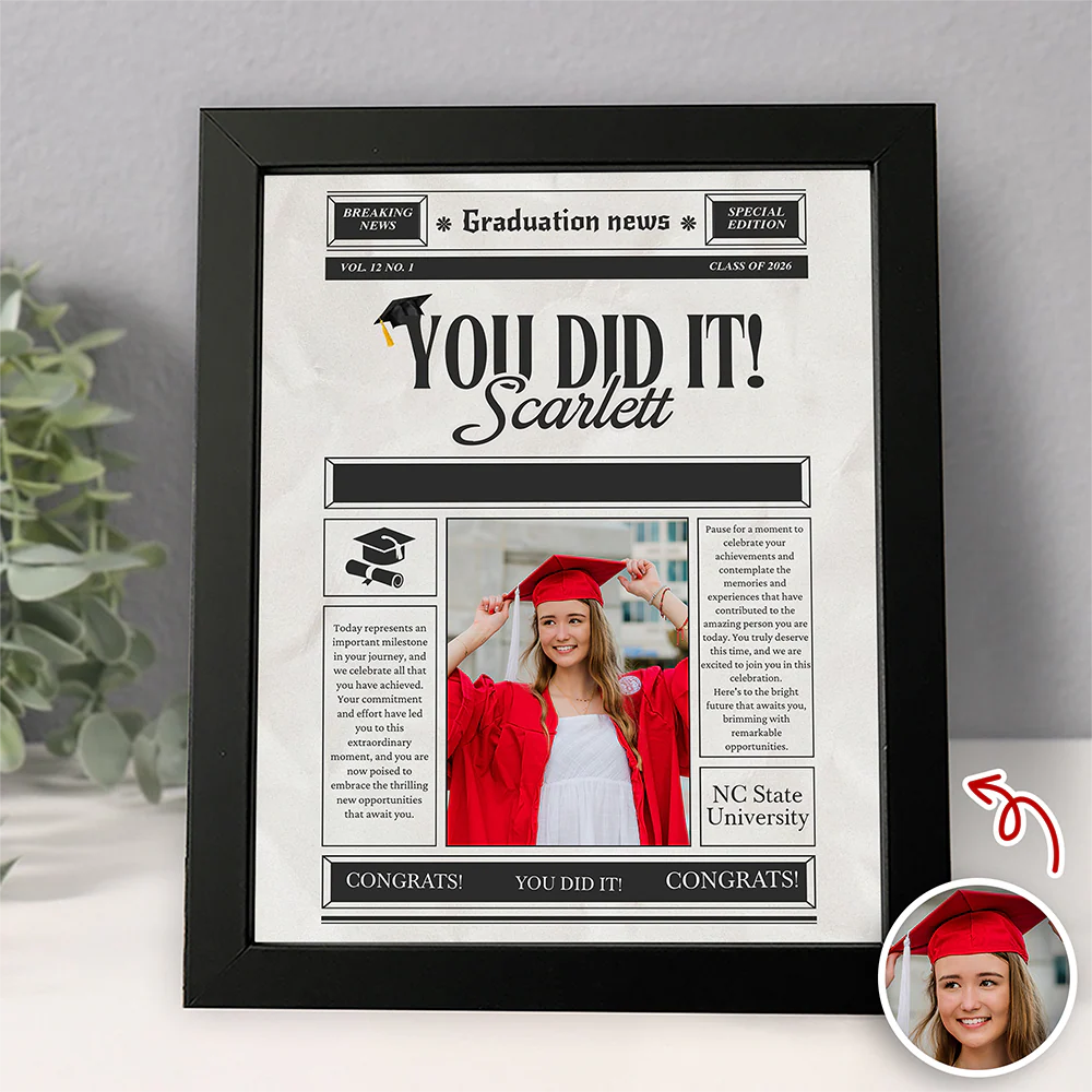 Custom Photo Graduation News You Did It Magazine Picture Frame LM32 899207 - Image 4