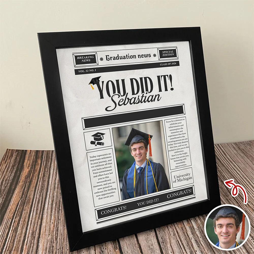 Custom Photo Graduation News You Did It Magazine Picture Frame LM32 899207 - Image 6
