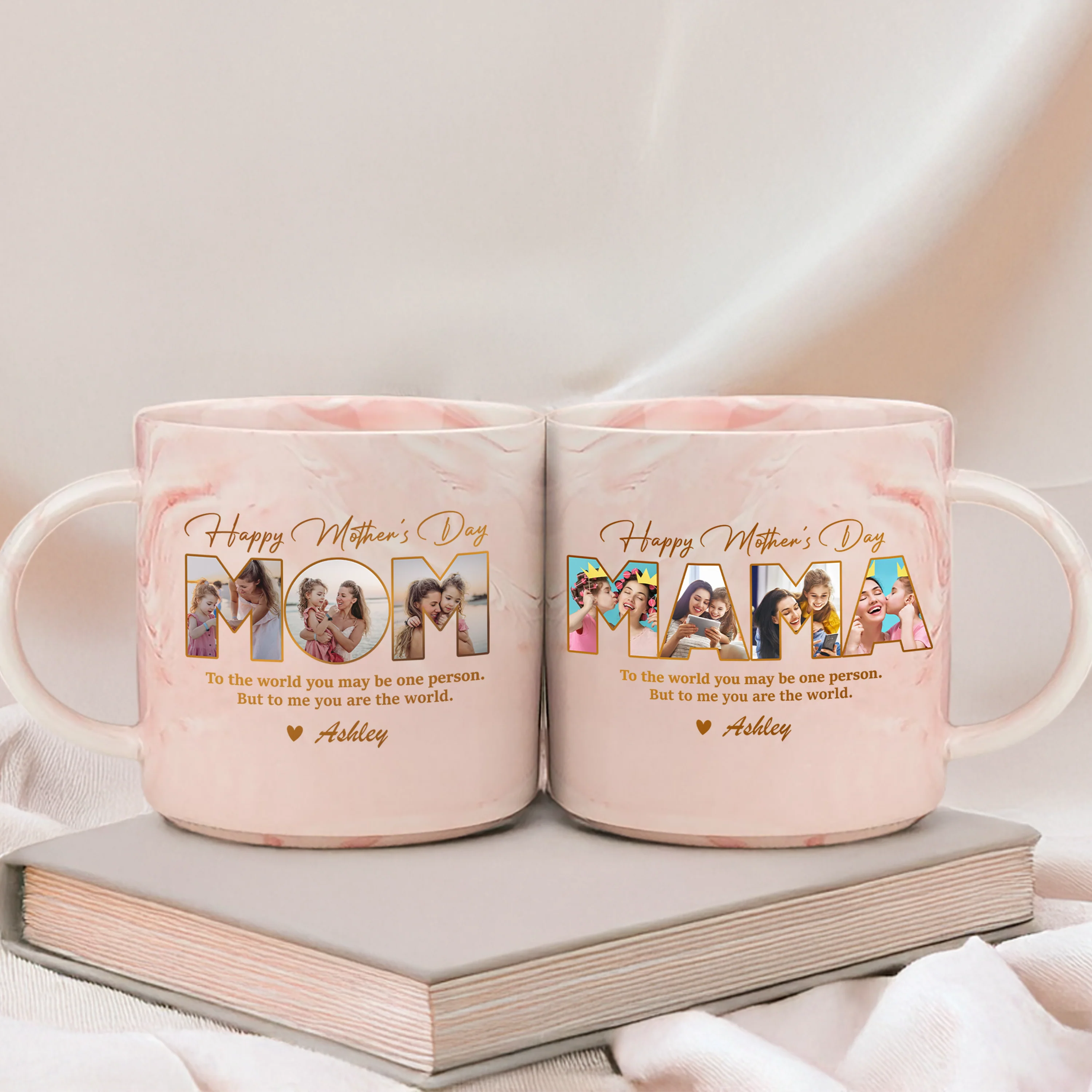 Custom Photo Happy Mother's Day To Mom Marble Mug LM32 893153 - Image 2
