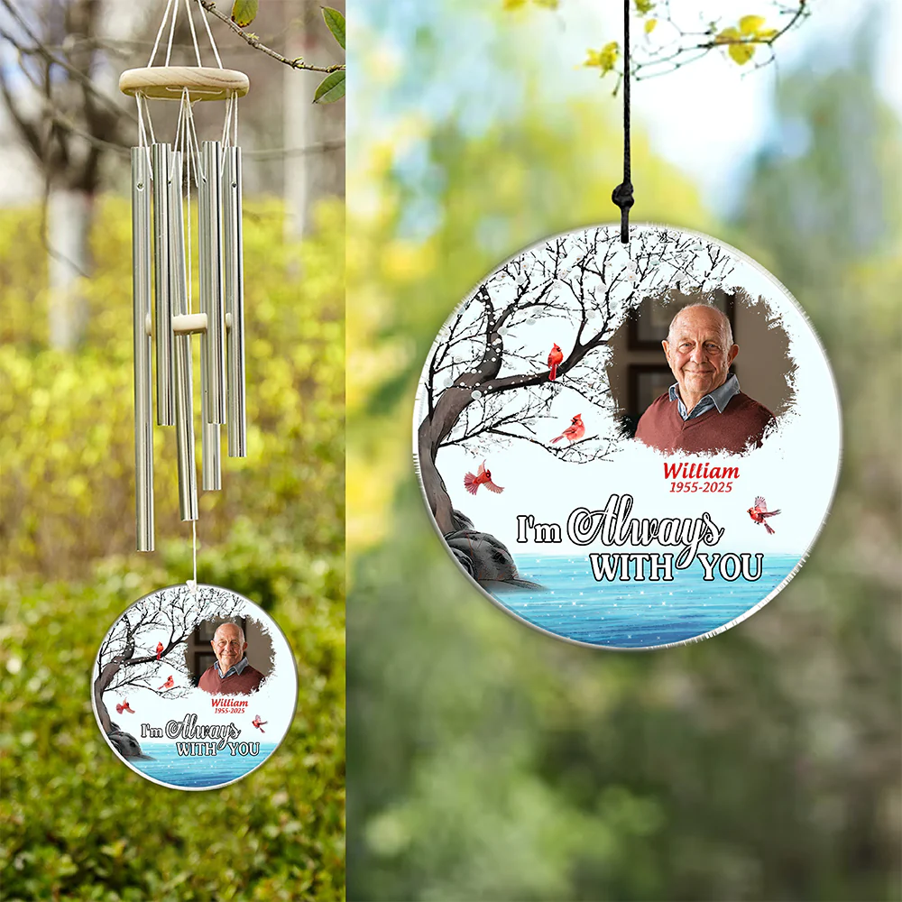 Custom Photo I Always With You Family Memorial Acrylic Wind Chimes LM32 895427 - Image 5