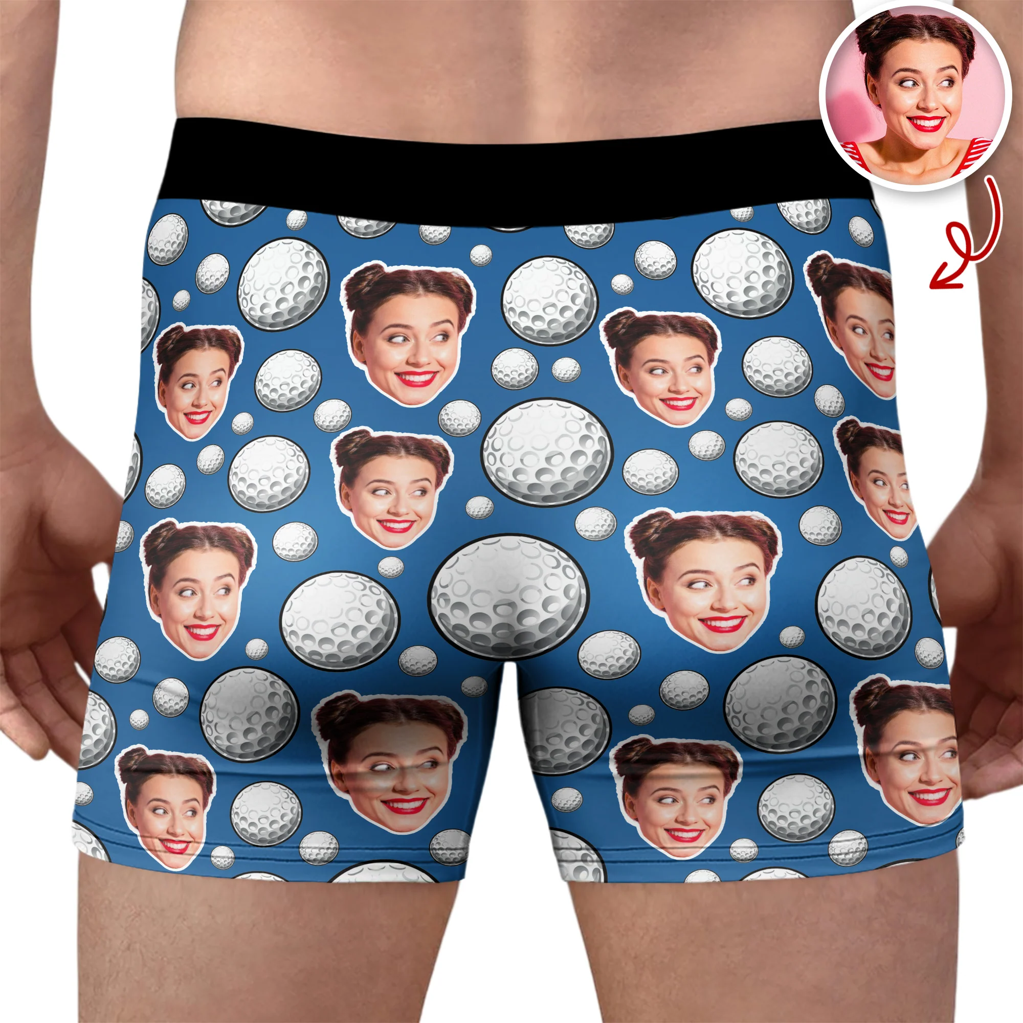 Custom Photo I'd Tap That Humorous Golf Men's Boxer Brief Funny Gift LM32 897647 - Image 2