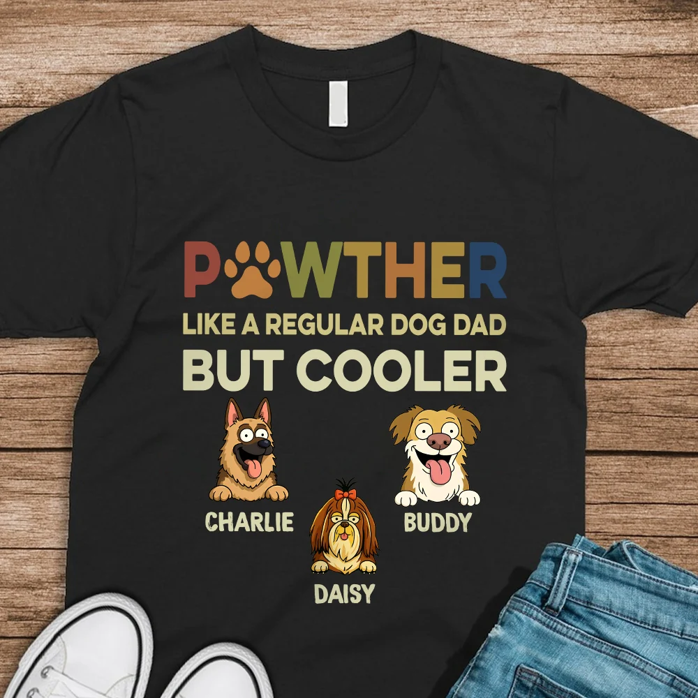 Custom Photo Pawther Like A Regular Dog Dad But Cooler Shirt LM32 893509 - Image 8